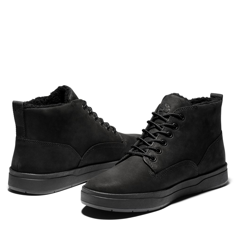 Bocanci Chukka Timberland Barbati Negrii - Davis Square Waterproof - Romania - IDOXKA069